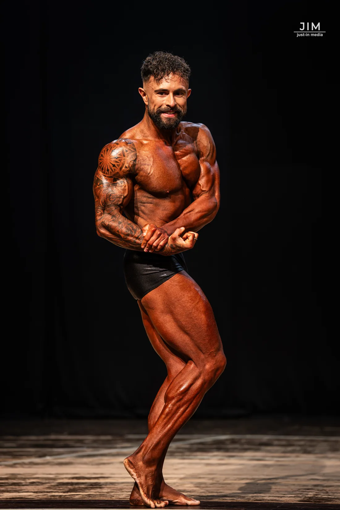 Rehman Akhtar in Wettkampfpose